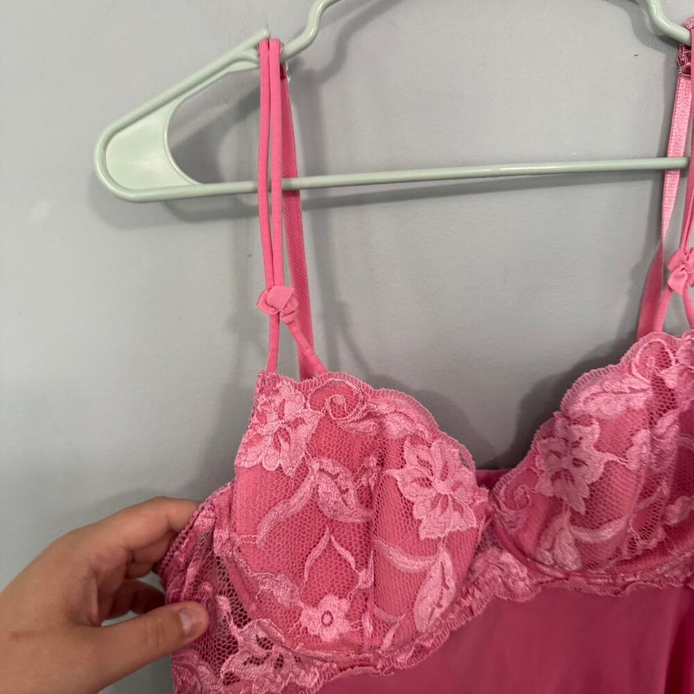 Delicates Pink Women's Lingerie Nightgown Nighty Women's Size Large w/ Underwire - Picture 3 of 8